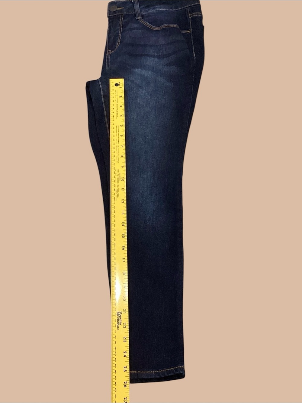 Time and Tru Dark Blue Straight-Leg Women's Jeans, size 12 Petite 💙 - Picture 4 of 7